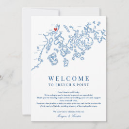 フランスのポイントメイン結婚州のウェルカム旅程 サンキューカード