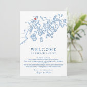 フランスのポイントメイン結婚州のウェルカム旅程 サンキューカード (スタンド正面)