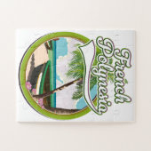 フランスのポリネシア旅行ロゴ。 ジグソーパズル (横)