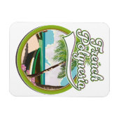 フランスのポリネシア旅行ロゴ。 マグネット (横)