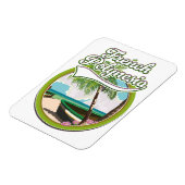 フランスのポリネシア旅行ロゴ。 マグネット (左側)