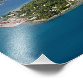 フランスのポリネシア、ボラ・ボラ。～の空中表示 フォトプリント            (角)