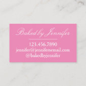 フランスのマカロンフードベーキングパティシシェフベーカリー 名刺 (裏面)