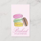 フランスのマカロンフードベーキングパティシシェフベーカリー 名刺 (正面)