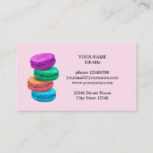 フランスのマカロンベーカリー店の名刺テンプレート 名刺 (裏面)