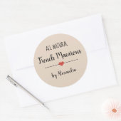 フランスのマカロンベージュスクリプト ラウンドシール (封筒)