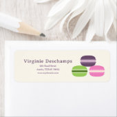 フランスのマカロン差出人住所ラベル ラベル (インサイチュ)