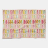 フランスのマカロン水彩手絵を描 キッチンタオル (横)