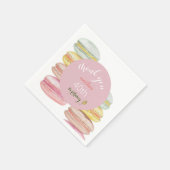 フランスのマカロン水彩手絵を描 スタンダードカクテルナプキン (角)