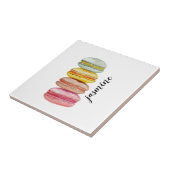 フランスのマカロン水彩手絵を描 タイル (側面)