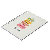 フランスのマカロン水彩手絵を描 ノートブック (左側)