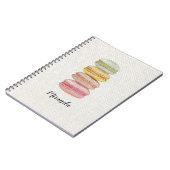 フランスのマカロン水彩手絵を描 ノートブック (左側)