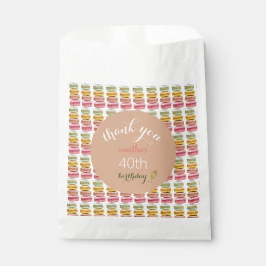 フランスのマカロン水彩手絵を描 フェイバーバッグ (正面)