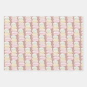 フランスのマカロン水彩手絵を描 ラッピングペーパーシート (正面2)