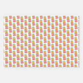 フランスのマカロン水彩手絵を描 ラッピングペーパーシート (正面)