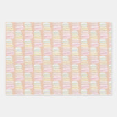 フランスのマカロン水彩手絵を描 ラッピングペーパーシート (正面2)