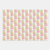 フランスのマカロン水彩手絵を描 ラッピングペーパーシート (正面)