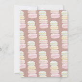 フランスのマカロン水彩手絵を描 招待状 (裏面)