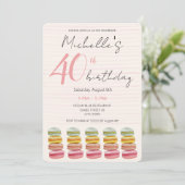 フランスのマカロン水彩手色彩の鮮やかカスタム 招待状 (スタンド正面)