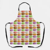 フランスのマカロン、パステルカラー エプロン (正面)