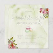 フランスのマカロン ブライダルシャワー招待状 招待状 (正面/裏面)