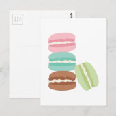 フランスのマカロン ポストカード (正面/裏面)