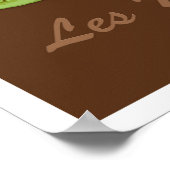 フランスのマカロン – マルチカラーのパステル ポスター (角)