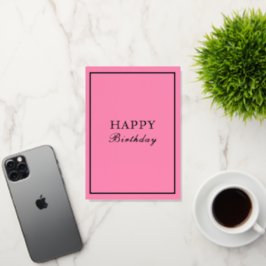 フランスのマカロン Happy Birthday ピンク 箔シーズンカード