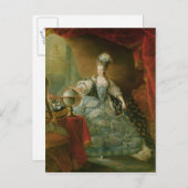 フランスのマリー・アントワネット女王のポートレート ポストカード (正面/裏面)