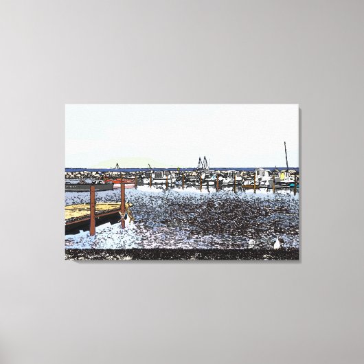 フランスのマルセイラン南部の海岸 キャンバスプリント (正面)