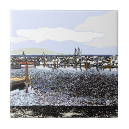 フランスのマルセイラン南部の海岸 タイル