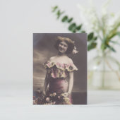 フランスのミュージックホール ベルエポックの女性 ポストカード (スタンド正面)