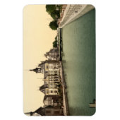 フランスのミュールハウス、ローネとライン運河 マグネット (縦)