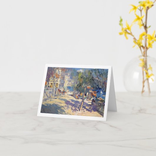 フランスのメッセージカードの南のの眺め カード (黄色い花)