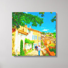 フランスのメネルベスのプロヴァンス村。 キャンバスプリント