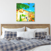 フランスのメネルベスのプロヴァンス村。 キャンバスプリント (インサイチュ (寝室))