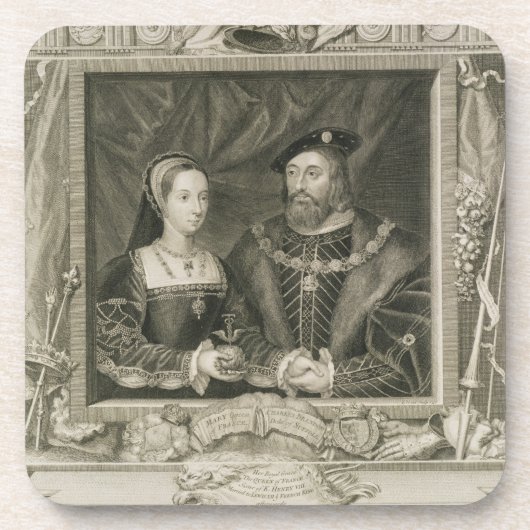 フランスのメリー(1496-1533年の)女王のポートレート、 コースター (正面)