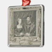 フランスのメリー(1496-1533年の)女王のポートレート、 メタルオーナメント (左)