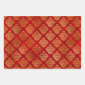 フランスのモチはっきりしたーカラー座標3 ラッピングペーパーシート (正面)