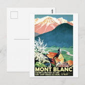 フランスのモンブランにある村 ポストカード (正面/裏面)