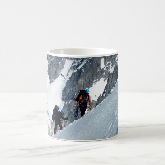 フランスのモンブランの登山者 コーヒーマグカップ (中央)