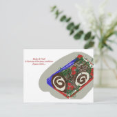 フランスのユール(キリスト降誕祭)のクリスマスログはがき シーズンポストカード (スタンド正面)