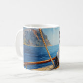 フランスのヨットで走るブルドッグ コーヒーマグカップ (正面左)