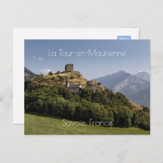 フランスのラトゥールアンモーリエンヌにあるベルオールズタワー ポストカード (正面/裏面)