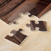 フランスのリビエラフランスのスにあるピンクの傘 ジグソーパズル (側面)