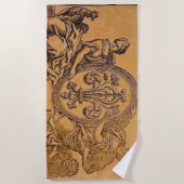 フランスのリリー ビーチタオル (正面)