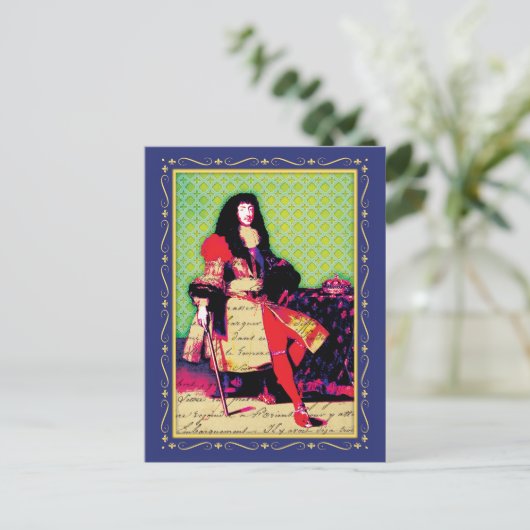 フランスのルイ14世の素晴らし孫王 ポストカード (スタンド正面)