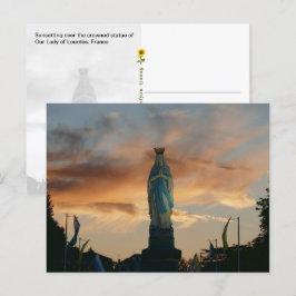 フランスのルルドの我々の女性の夕暮れ – ポストカード