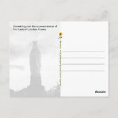 フランスのルルドの我々の女性の夕暮れ –  ポストカード (裏面)