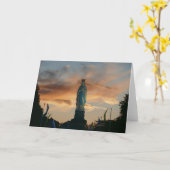 フランスのルルドの我々の婦人をめぐる夕暮れ カード (黄色い花)